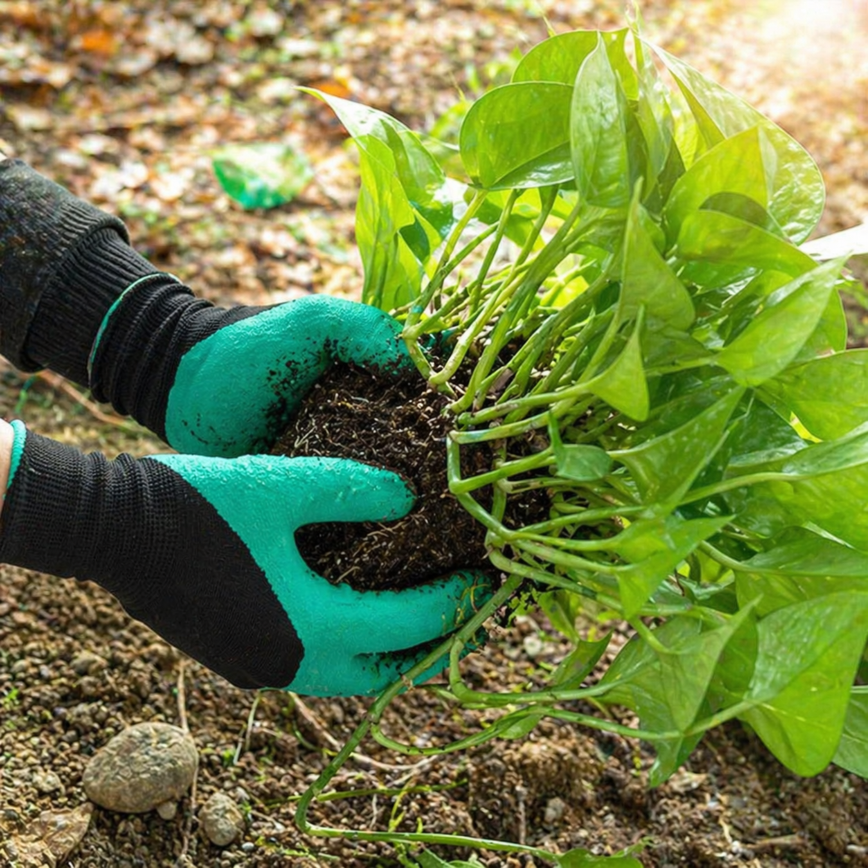 Guantes con garras para jardín